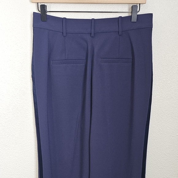 Boden Navy Blue Straight Leg Crepe Trouser Pants - Picture 7 of 10